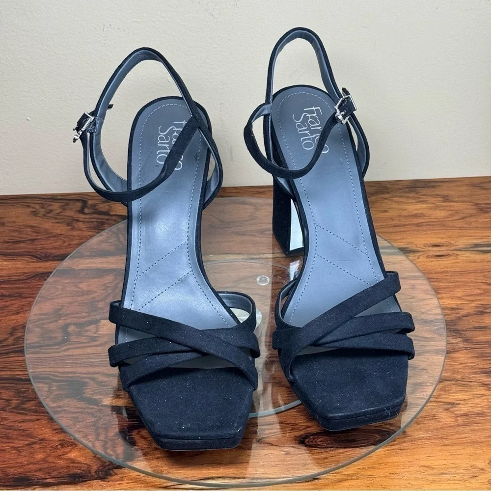 Franco Sarto Damalis Platform Sandal - Black Galaxy - size 10
